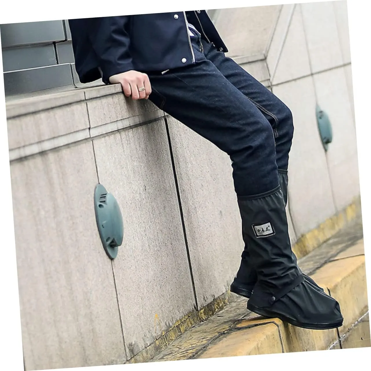 SUPVOX Shoe Covers for Rain Rainy Day Shoe Covers Shoes Cover Shoe Protector Boots Photo Frame Black Reusable