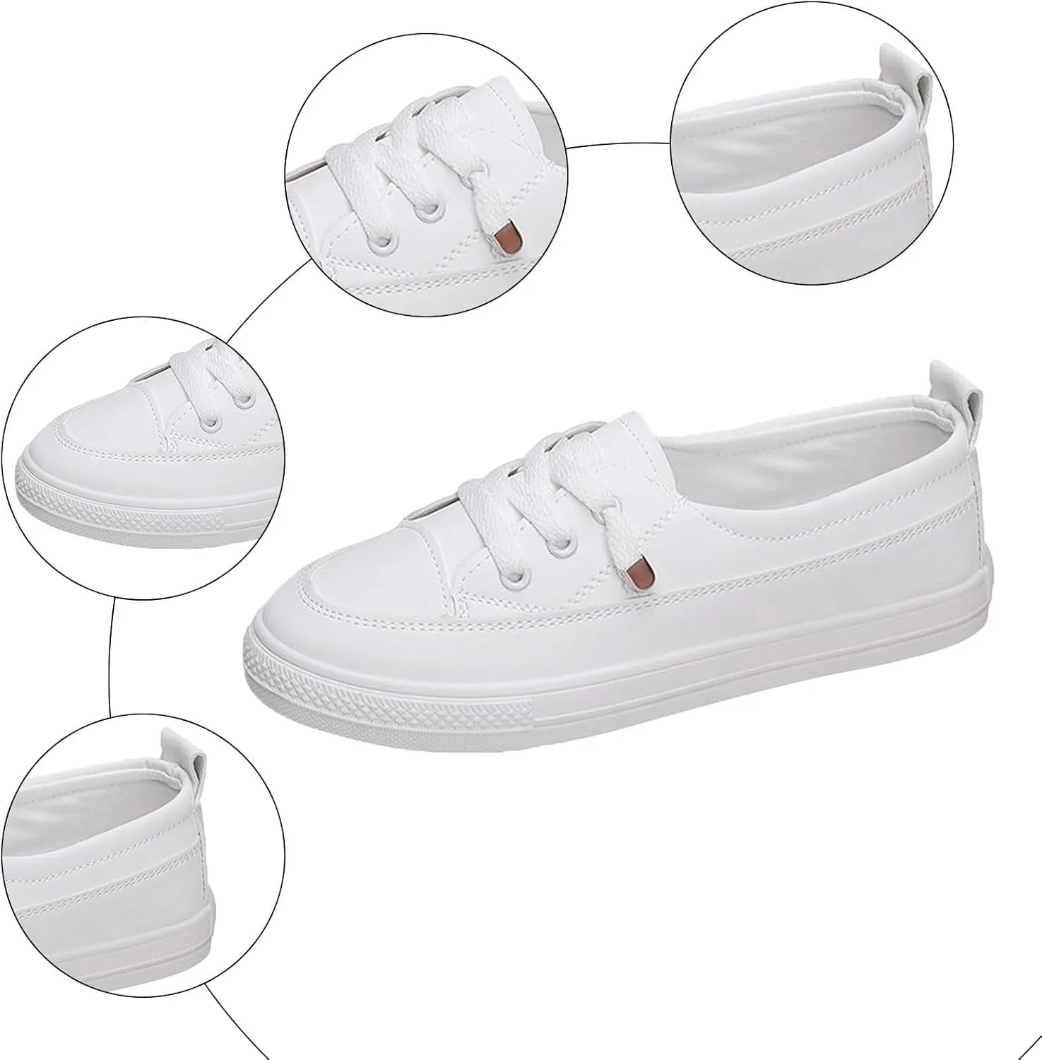 Tennis Shoes Womens, Womens Walking Shoes with Arch Support Lace Up Slip On Sneakers Lightweight Non Slip Orthopedic Sneakers Wide Width Comfortable Canvas Shoe