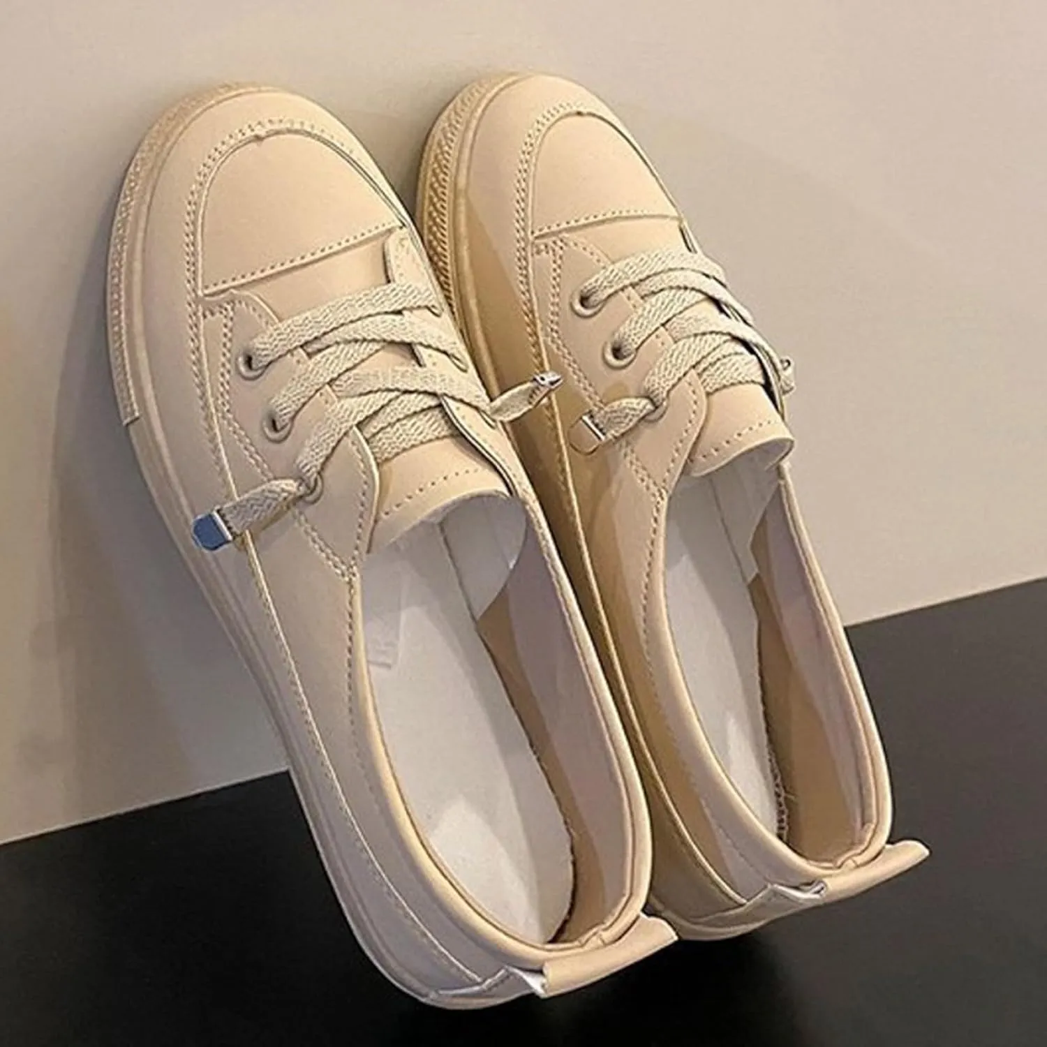 Tennis Shoes Womens, Womens Walking Shoes with Arch Support Lace Up Slip On Sneakers Lightweight Non Slip Orthopedic Sneakers Wide Width Comfortable Canvas Shoe