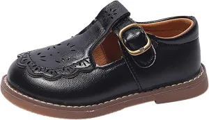 Toddler Boys Girls Dress Shoes Kids School Unifor?? Formal Casual Oxfor??s for Kids Part?? Wedding Girls Tennis Shows (Black, 12.5 Little Child)