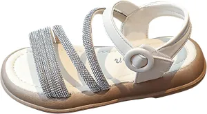 Toddler Flower Girl Sandals Girl Summer Dress Shoes Toddler Little Kid Roman Crystal Sandals Girls High Heels Sandals