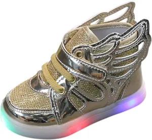 Toddler Girl Shoes, Kids Boys Girls Fashion LED Lights UP Sneaker Soft Sole Non Slip Sports Shoes Toddler Shoes