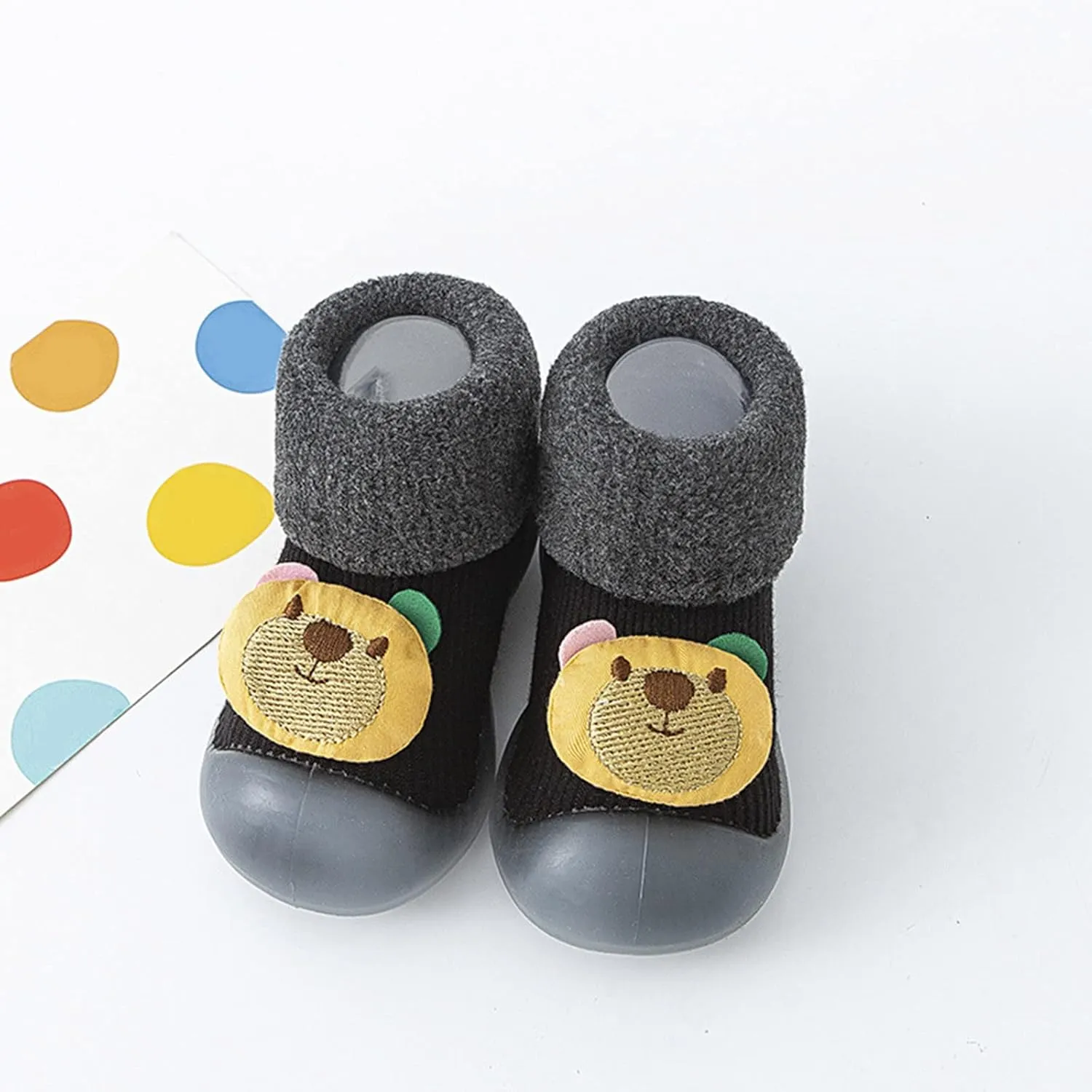 Toddler Kids Infant Newborn Baby Boys Girls First Walking Shoes Thickened Warm Antislip Socks Shoes Canvas Sneaker