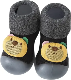 Toddler Kids Infant Newborn Baby Boys Girls First Walking Shoes Thickened Warm Antislip Socks Shoes Canvas Sneaker