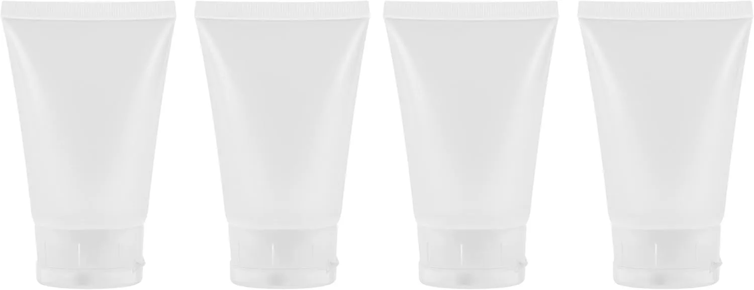 Travel Tube Kit, TSA Approved, Clear Empty Bottle, Travel-Sized Toiletries, Refillable & Reusable, Travel Containers For Body Wash, Shampoo, Conditioner & Lotion, 3 oz., 5 Piece Set