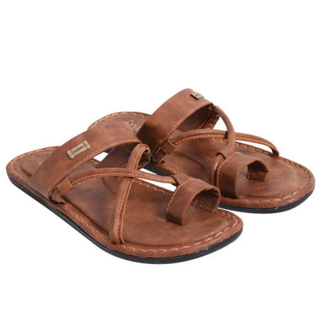 Trending Synthetic Leather Slide Flip Flops For Men