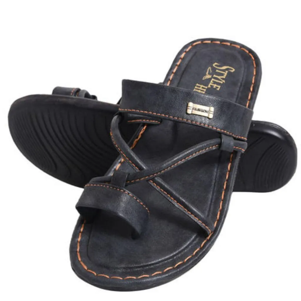 Trending Synthetic Leather Slide Flip Flops For Men