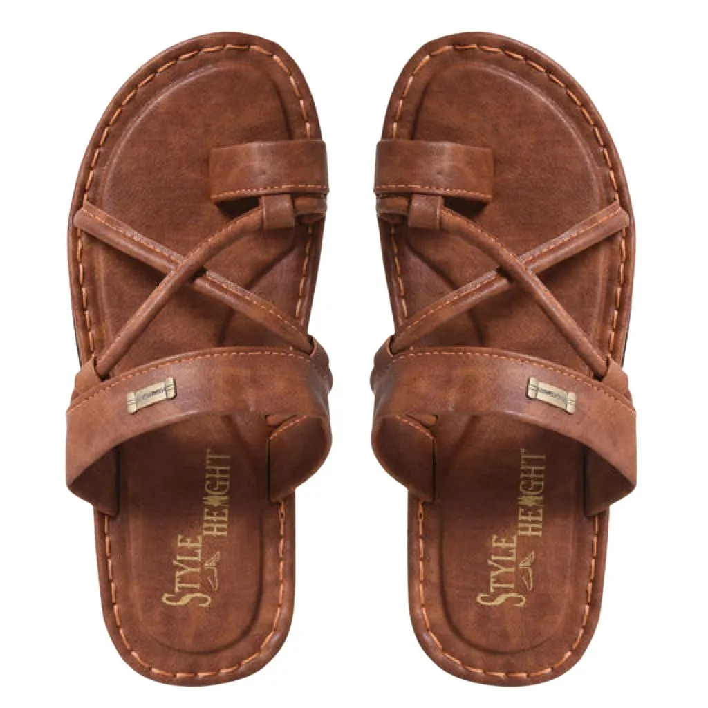 Trending Synthetic Leather Slide Flip Flops For Men