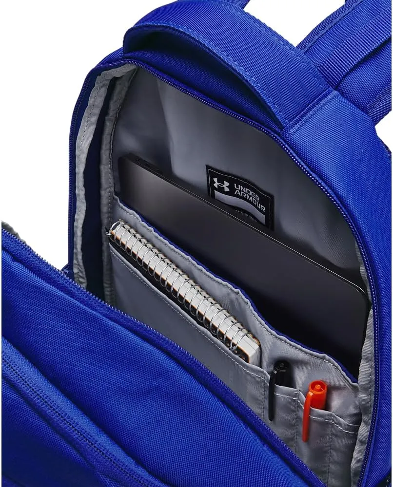 Under Armour Unisex-Adult Hustle 6.0 Backpack, (401) Royal/Royal/Metallic Silver, One Size Fits Most