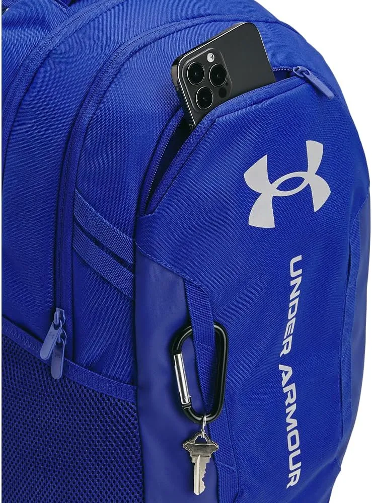 Under Armour Unisex-Adult Hustle 6.0 Backpack, (401) Royal/Royal/Metallic Silver, One Size Fits Most
