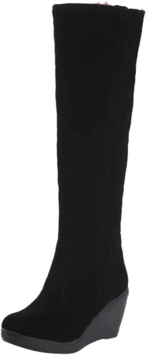 Winter Boots for Women Snow Boots for Women Comfortable Flock Fall and Winter Warm Snow Long Boots Knee High Shoes