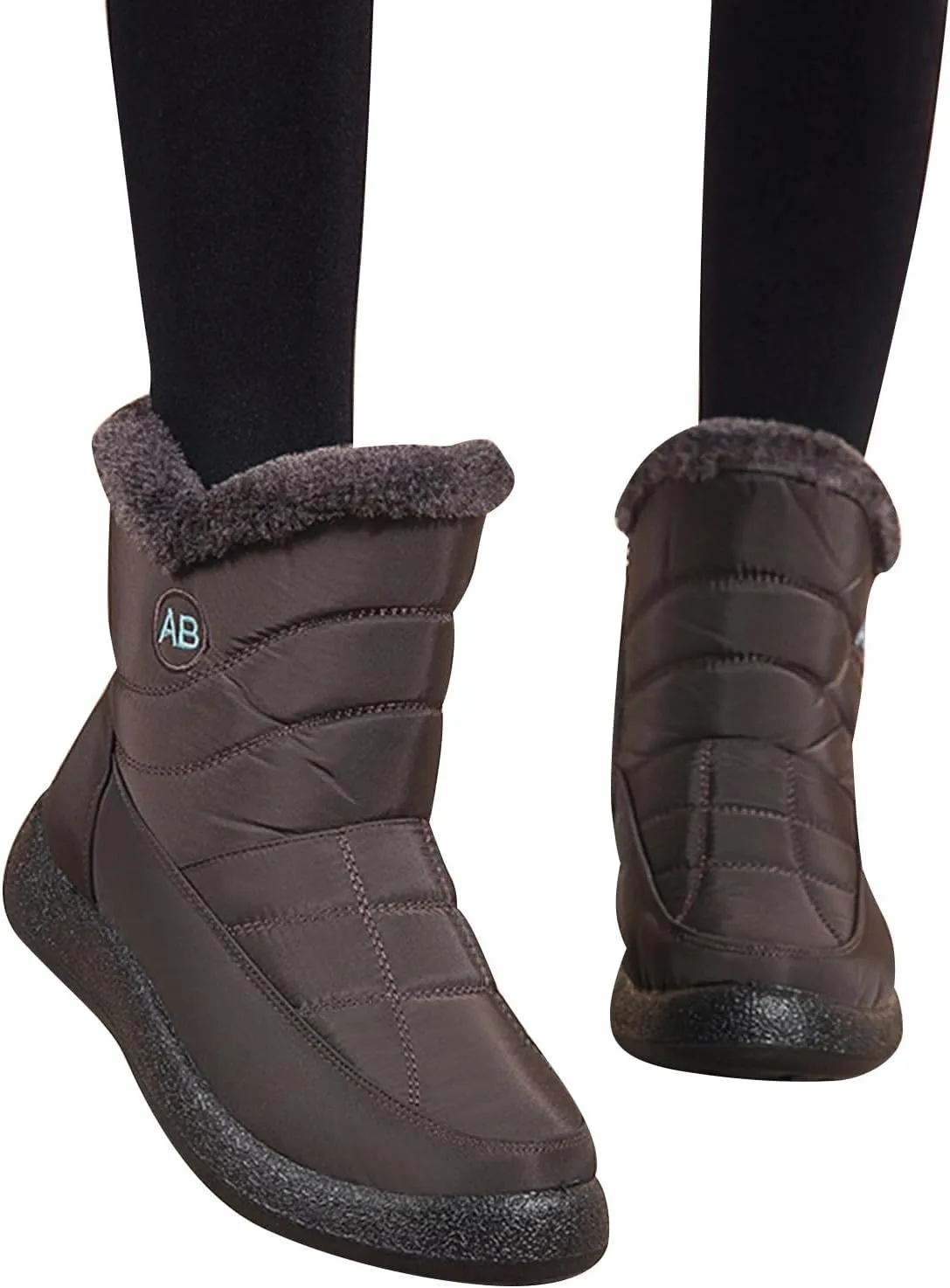 Winter Snow Boots for Women Snow Boots for Women Womens Winter Boots Waterproof Cloth Comfortable Side Zipper Boots