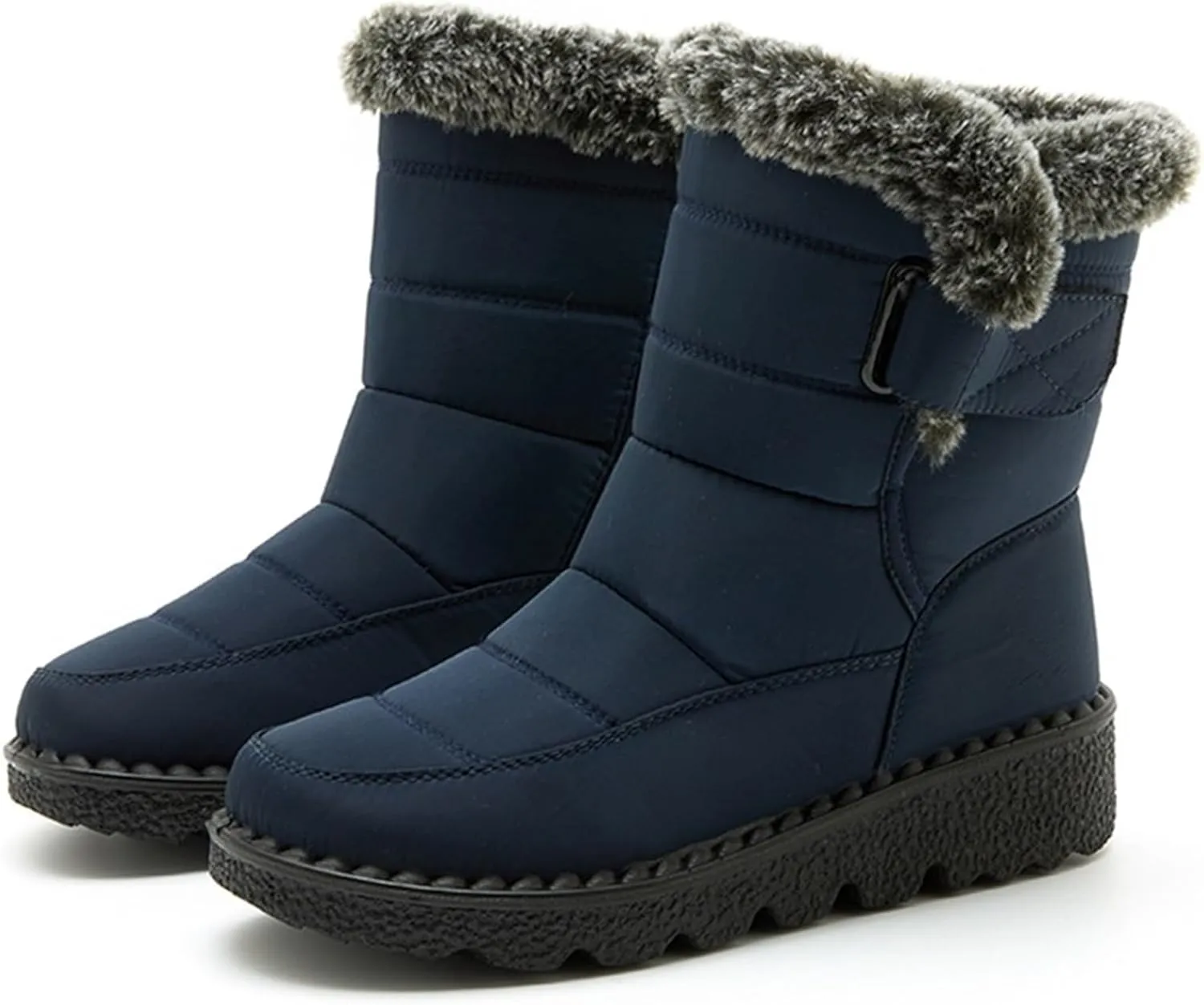 Women High Top Snow Boots Winter Fabric Shoes Warm Waterproof Mid-Calf Snow Boot Anti Slip Hiking Trekking Trail Climbing Shoes