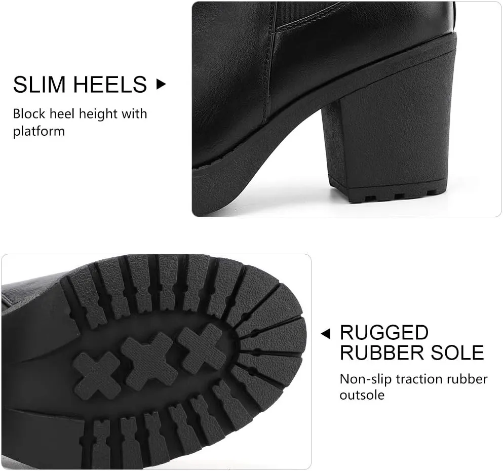 Women's Ankle Boots Slip On Platform Boots