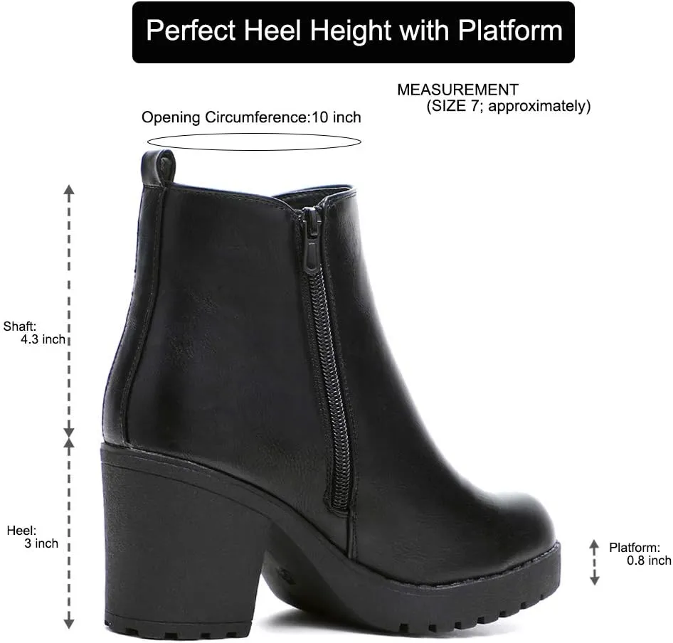 Women's Ankle Boots Slip On Platform Boots
