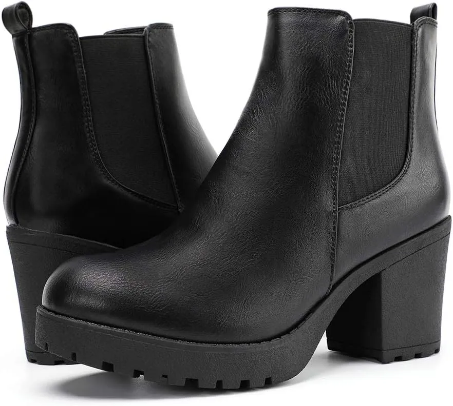 Women's Ankle Boots Slip On Platform Boots