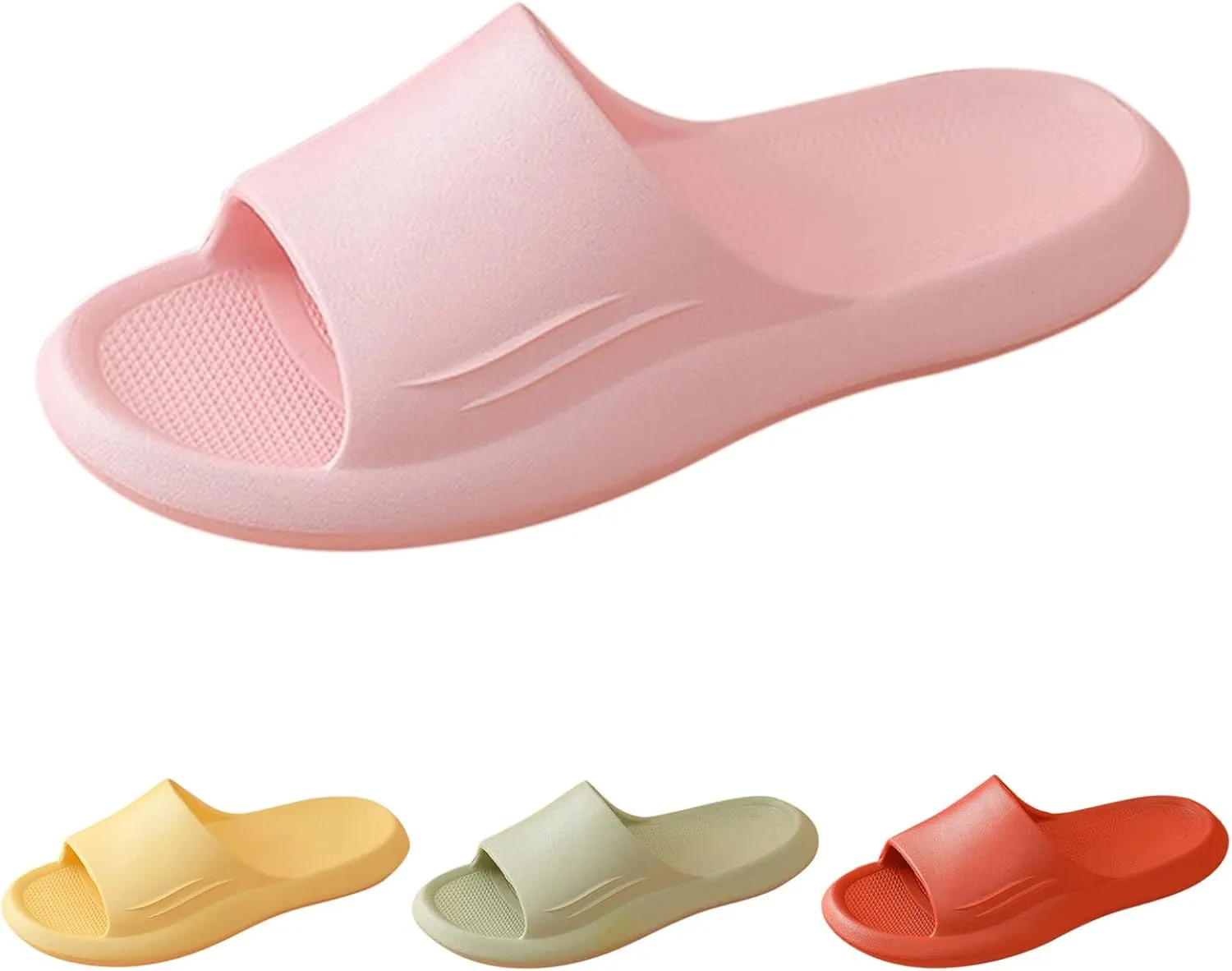 Women's Flat Slippers Shower Shoes for College Dorm Room Pillow Slippers Women's Summer Fashion Slides Sandal