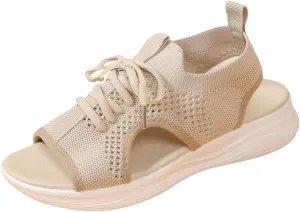 Womens Knit Walking Sandals Breathable Summer Orthopedic Shoes Open Toe Sports Sandal Beach Vacation Casual Camping