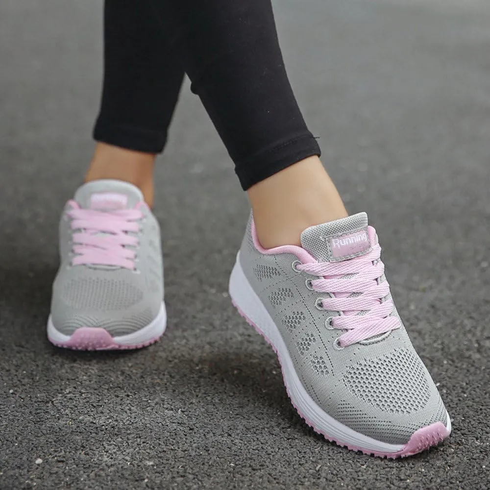Women's Lace Up Walking Shoes Lightweight Casual Running Sneakers Womens Tennis Shoes Wide Slip On Shoes Casual Chunky Sneakers White Tennis Shoe Cross Trainer Shoe