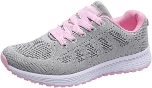 Women's Lace Up Walking Shoes Lightweight Casual Running Sneakers Womens Tennis Shoes Wide Slip On Shoes Casual Chunky Sneakers White Tennis Shoe Cross Trainer Shoe