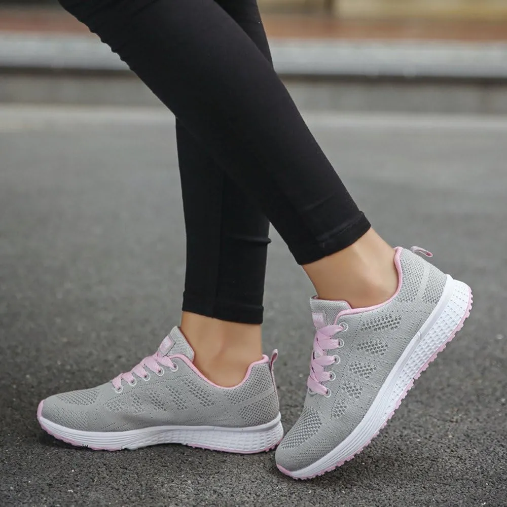 Women's Lace Up Walking Shoes Lightweight Casual Running Sneakers Womens Tennis Shoes Wide Slip On Shoes Casual Chunky Sneakers White Tennis Shoe Cross Trainer Shoe