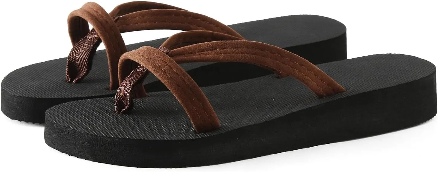 Women's Shoes Slippers Open Toe Wedges Beach Flip Flops Massage Fashion Slippers and Furry Thong for Women