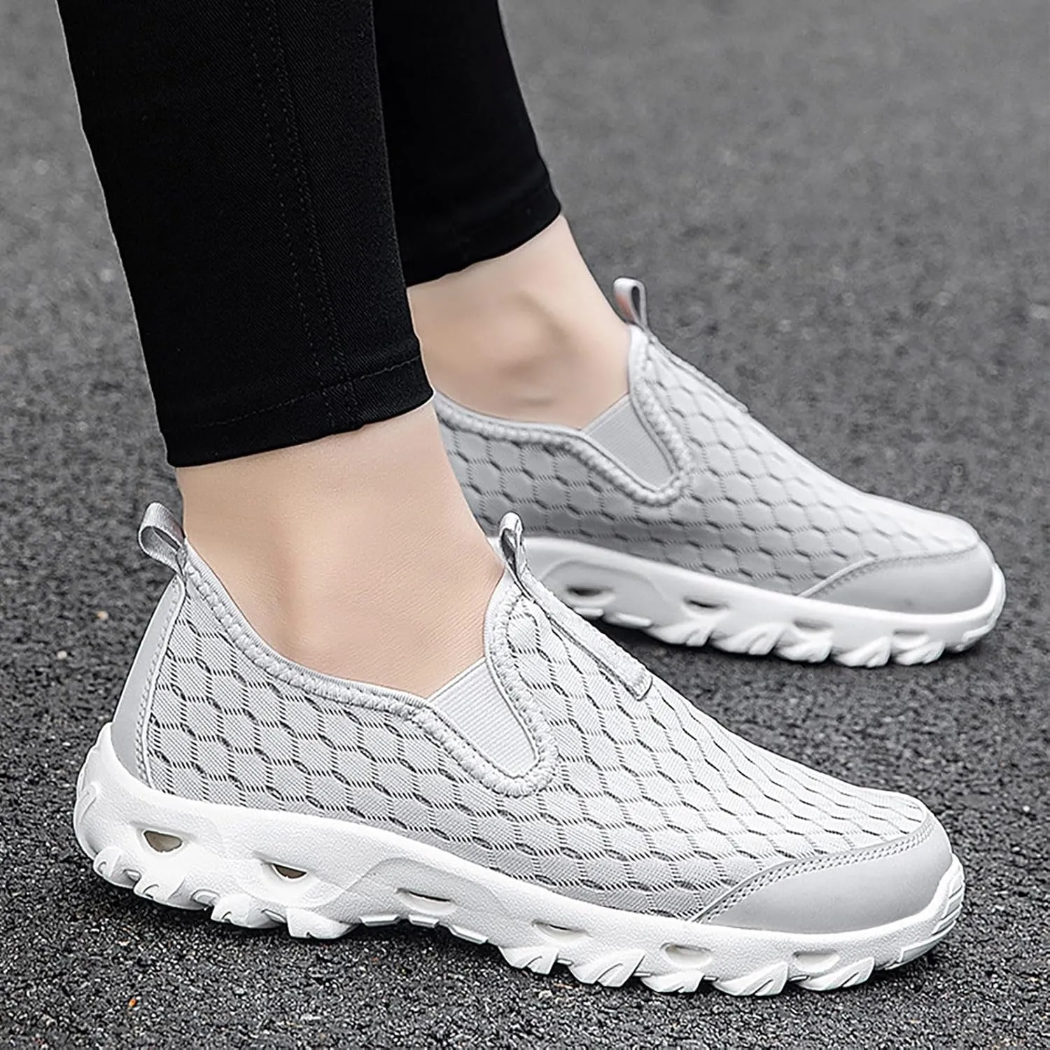 Women's Soft Orthopedic Shoes Breathable Woven Go Walking Slip On Foam Shoes Arch Support Casual Boys Shoes Size 13