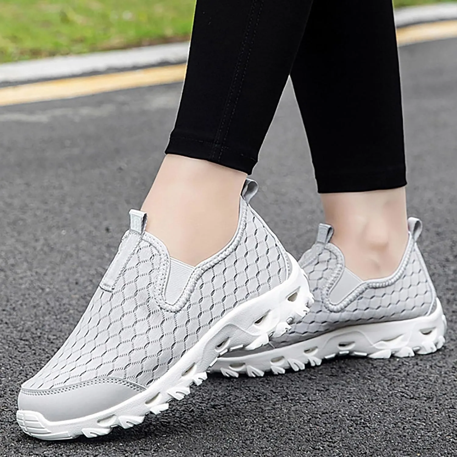 Women's Soft Orthopedic Shoes Breathable Woven Go Walking Slip On Foam Shoes Arch Support Casual Boys Shoes Size 13