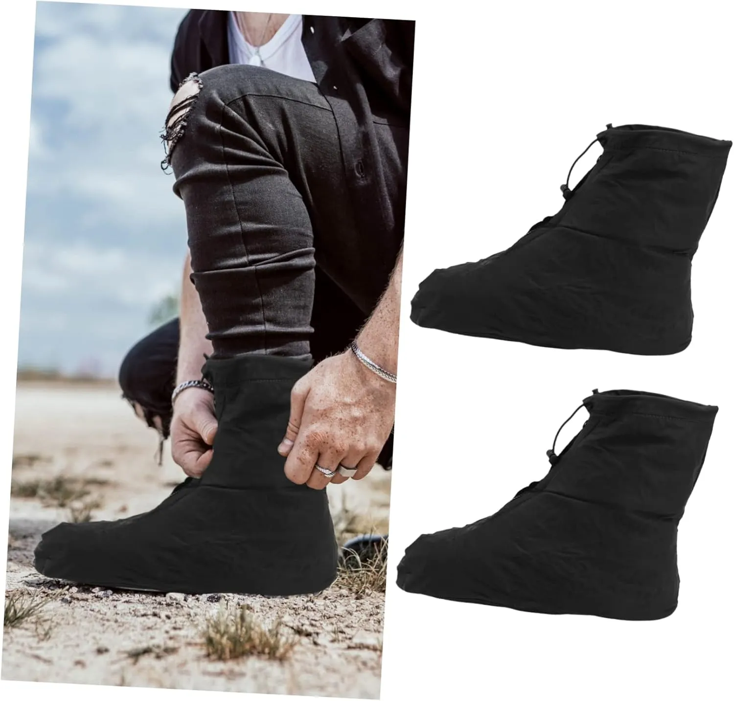 YARNOW Shoe Cover Shoe Spray Clear Rain Cover Waterproof Sneaker Shoe Mud Covers Over The Shoe Rain Boots