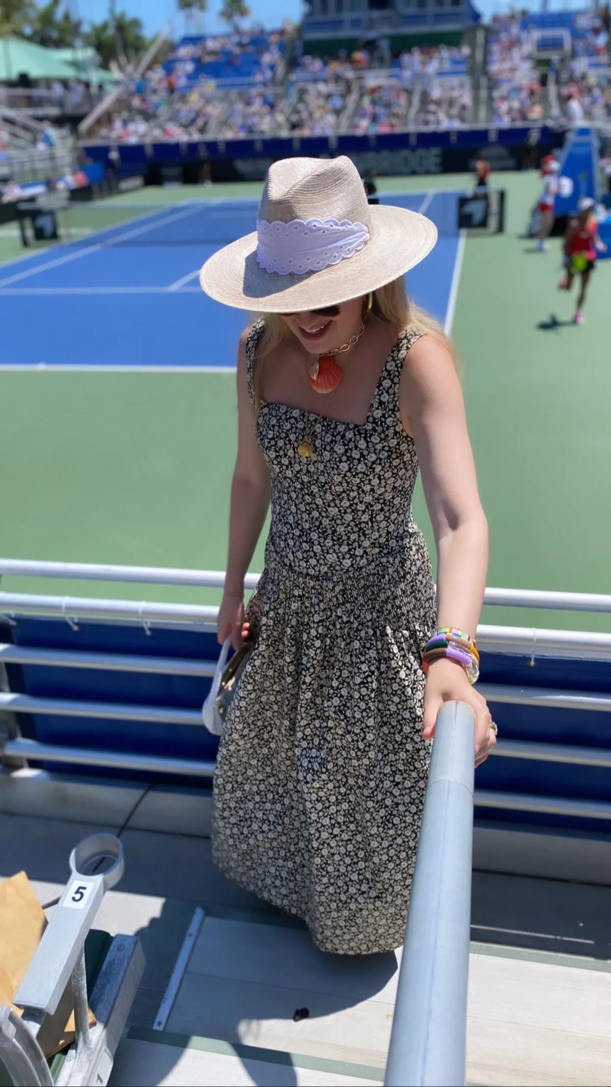 Zinnia Sun Hat - Wide & Short Lace Eyelet Ribbon