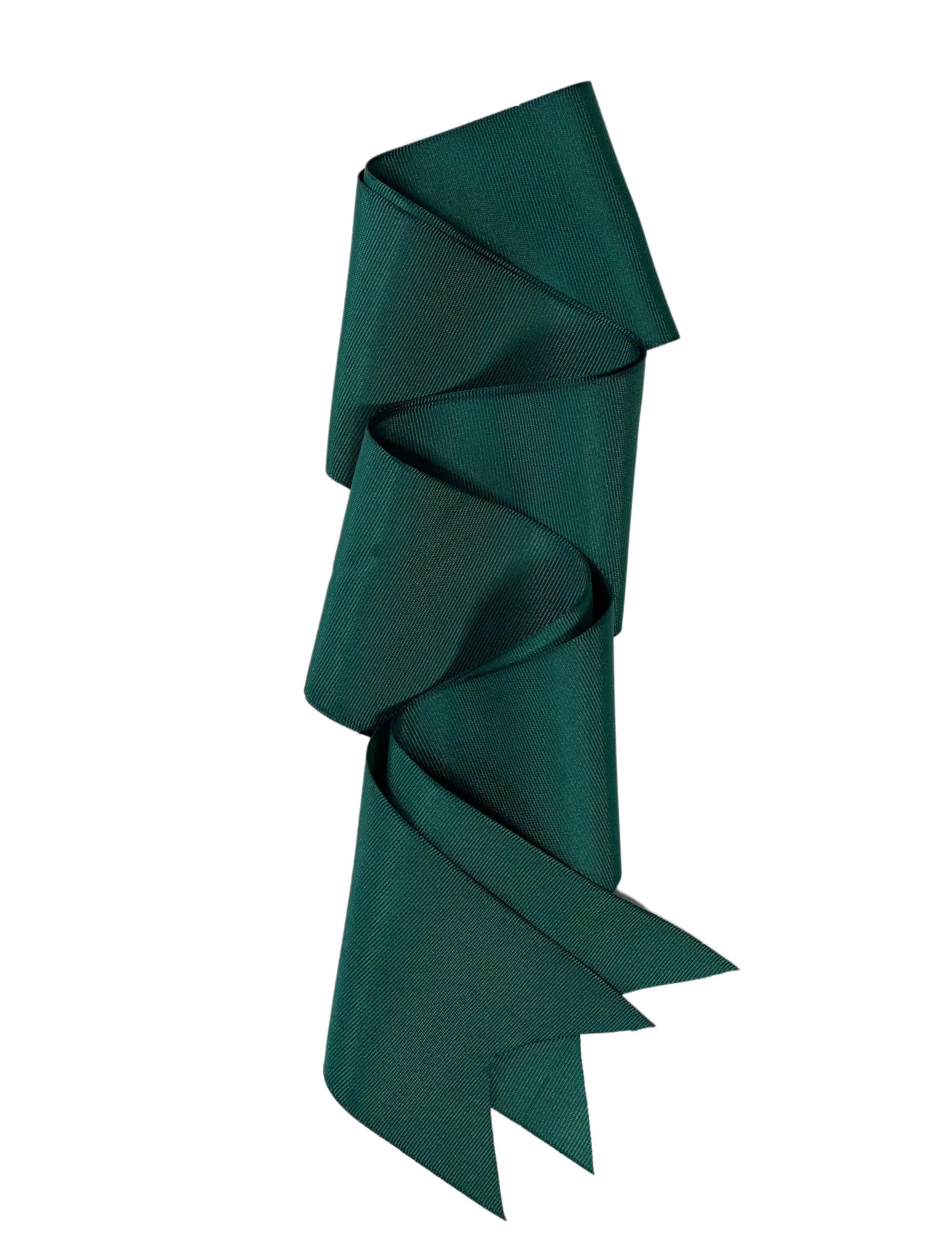 Zinnia Sun Hat - Wide & Short Masters Green Grosgrain Ribbon
